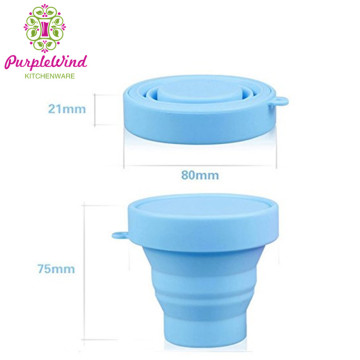 colorful collapsible silicone drinking cup
