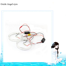 Universal car LED angel eyes halo rings projector lens headlight