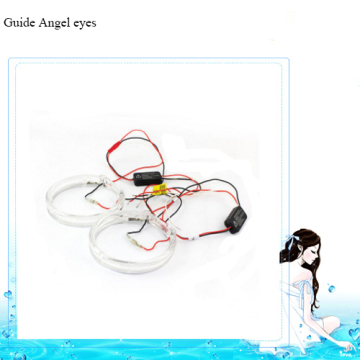 Universal car LED angel eyes halo rings projector lens headlight
