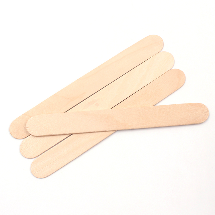 Disposable print logo ice cream marked stick wood material 114mm
