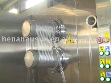 Heating godet for textile machine