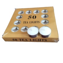 Compressed white tea light candle on hot sale