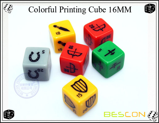 Colorful Printing Cube 16MM