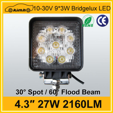 4.3inch 2160LM motorcycle accessories 27w led work light