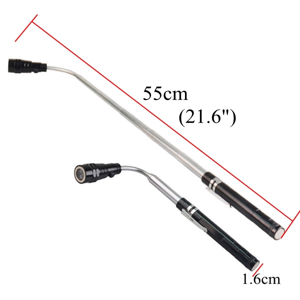 Portable Flexible Neck Magnetic Telescopic Flexible Pen Shape Light Flashlight LED Work Torch with Magnet for Inspection