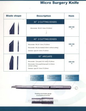 keratomy knife(micrometer knife)Diamond LRI Step Knife ophthalmic knife