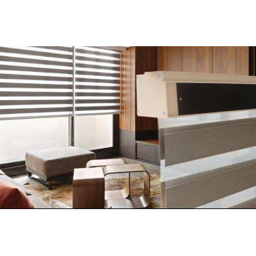 100% Polyester Double Roller Blinds Zebra Gauze