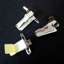 Plastic Safety Pin Badge Clips with Adhesive Tape - Name Badge Accessories