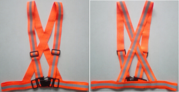 Orange reflective safety belt