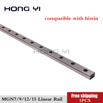 1pcs MGN7 MGN12 MGN15 MGN9 linear guide L 100-500mm miniature linear rail without MGN Linear slider 3D Printer