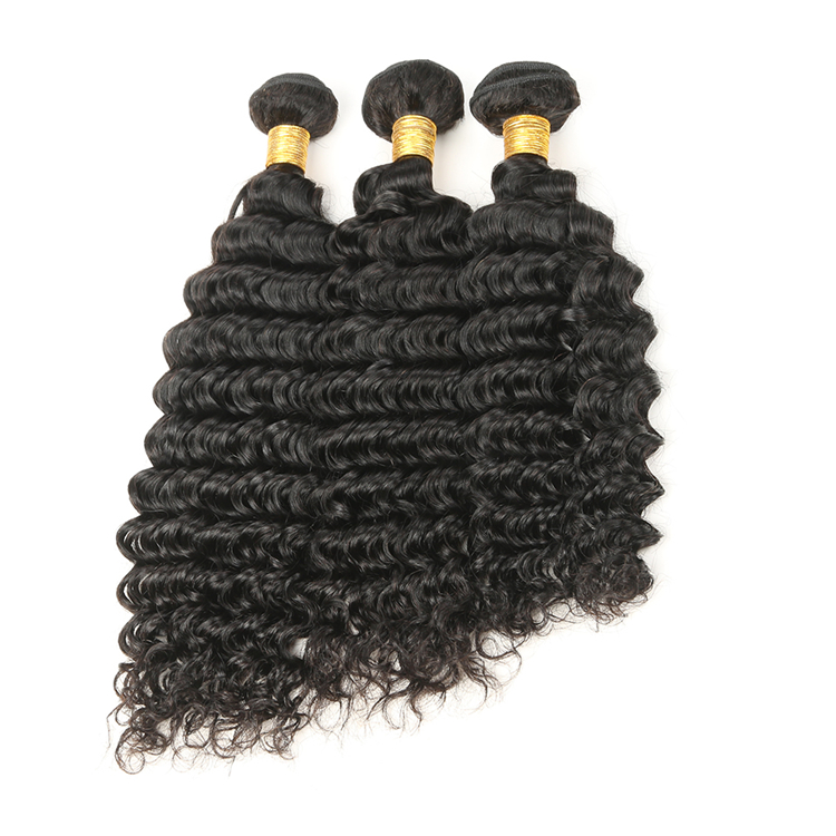 New style cheap deep curl virgin hair weft brazilian virgin hair extension natural color Brazilian hair weave