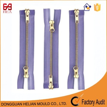 5# brass two way open gold color y teeth metal zipper