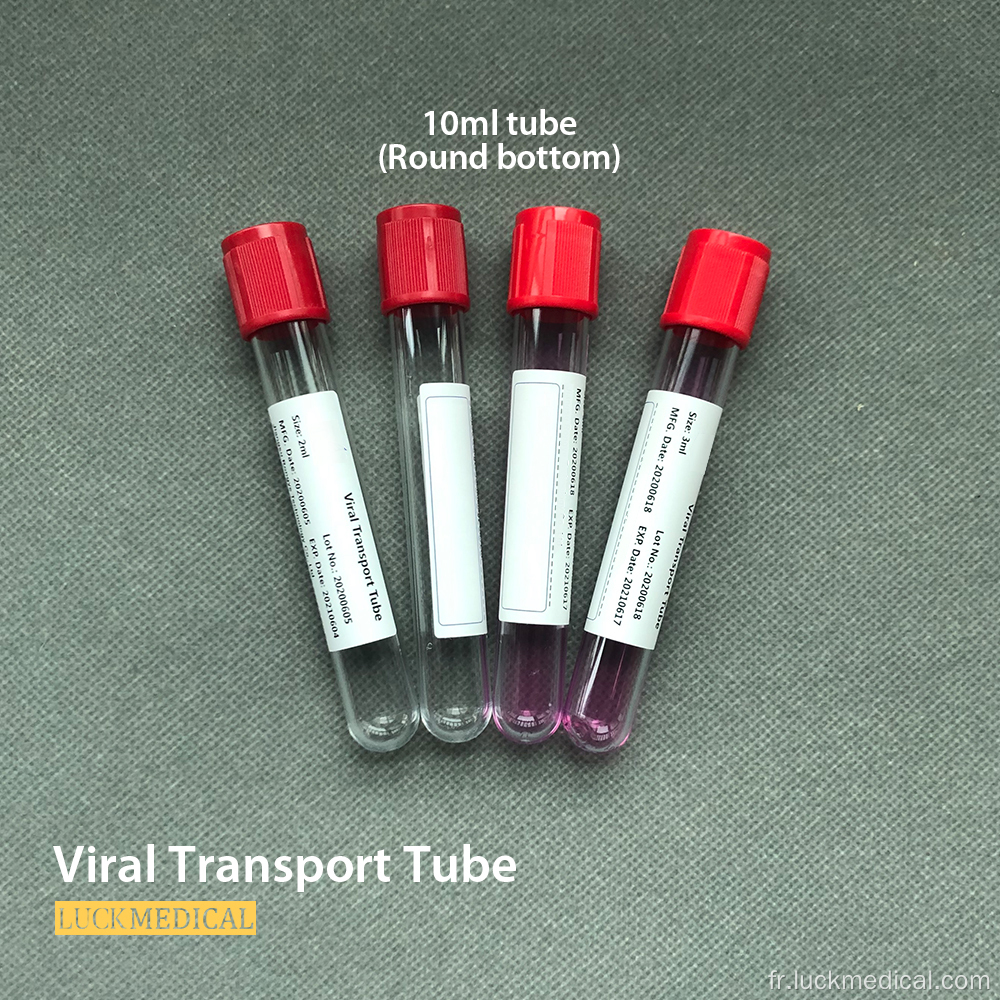 Tube de transport viral de livraison rapide et écouvillon nasal CE