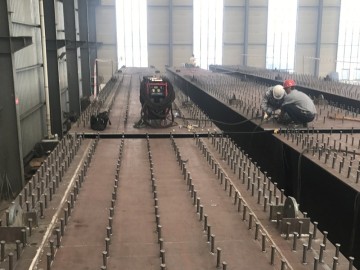 Shear connector welding project,Bridge construction