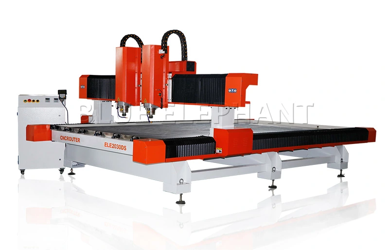 Two Heads Two Spindles Heavy Duty Stone, Marble, Granite CNC Router Machine