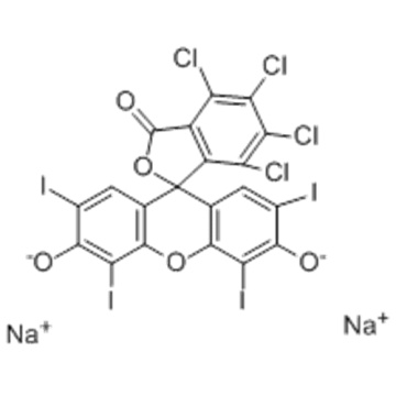 Sel dipotassique de la 4,5,6,7-tétrachloro-2 &#39;, 4&#39;, 5 &#39;, 7&#39;-tétraiodofluorescéine CAS 11121-48-5