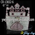 Special Pink Rhinestone Castle Princess desfile corona