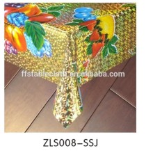 vinyl laser transfer printed table cloth fashion