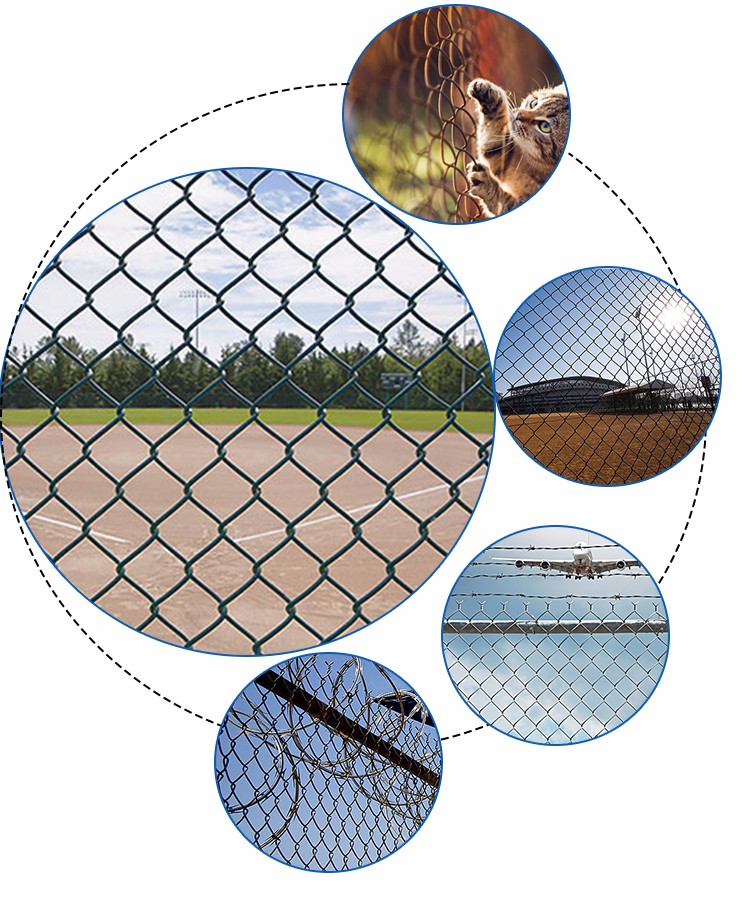 3.0mm PVC Chain Link Fence For Football Ground
