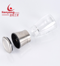 manual glass salt and black pepper mill grinder
