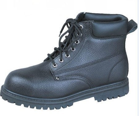 Embossed Leather Industrial Goodyear Welted Safety Working Shoes (CJ-137)