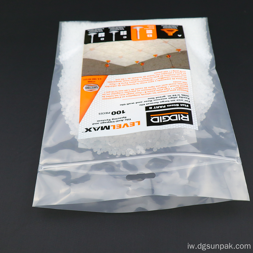 לוגו בהדפסה מותאמת אישית עם ziplock שקית שקוף