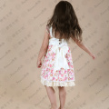 Hand embroidered floral printed toddler dress