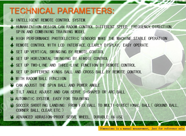 Productos deportivos Equipo de entrenamiento de fútbol Máquina de fútbol de fútbol para lanzamientos de fútbol