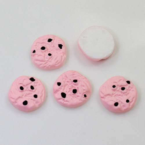 18*20mm Cute Mini Cookies Biscuits Shaped Sweet Dessert Shaped Resin Cabochon 100pcs DIY Toy Decor Items