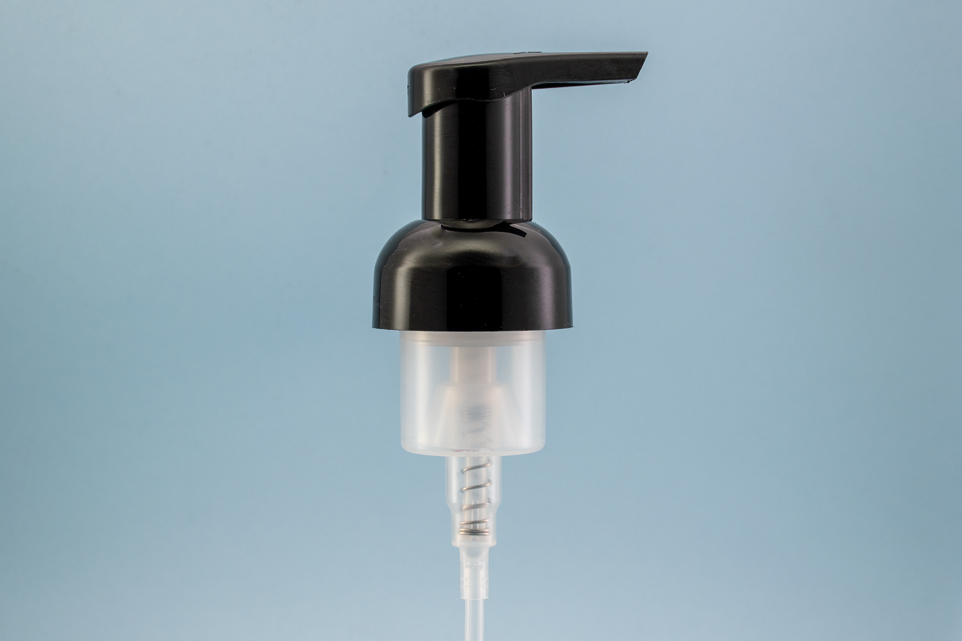 موزع مضخة صابون رغوي ناعم أسود 40 ملم 40MM black smooth foaming soap pump dispenser