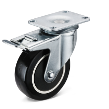 Flat Plate Swivel with Total Brake Wheel Caster