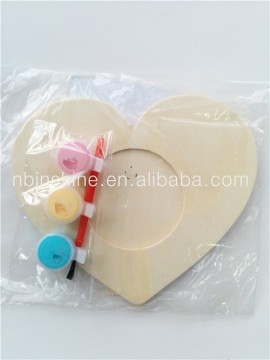 DIY desktop wooden photo frame painting set , kids diy wood photo frame , arts and craft