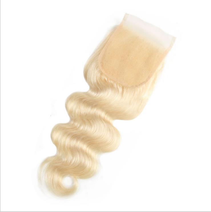 Wholesale Cuticle Aligned European 613 Virgin Human Hair,Russian Blonde Virgin Human Hair Bundles With Lace Frontal Closure