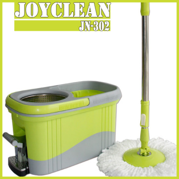 Joyclean JN-302 Stainless Steel Basket Microfiber Spin Mop, Turbo Spin Mop For Floor Dust Cleaning