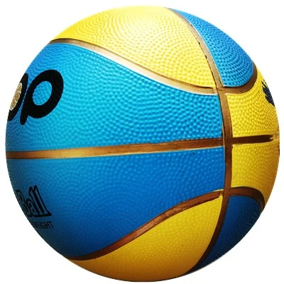 Two Color 8 Panels Gold Line Rubber Basketball Toys for Promotion