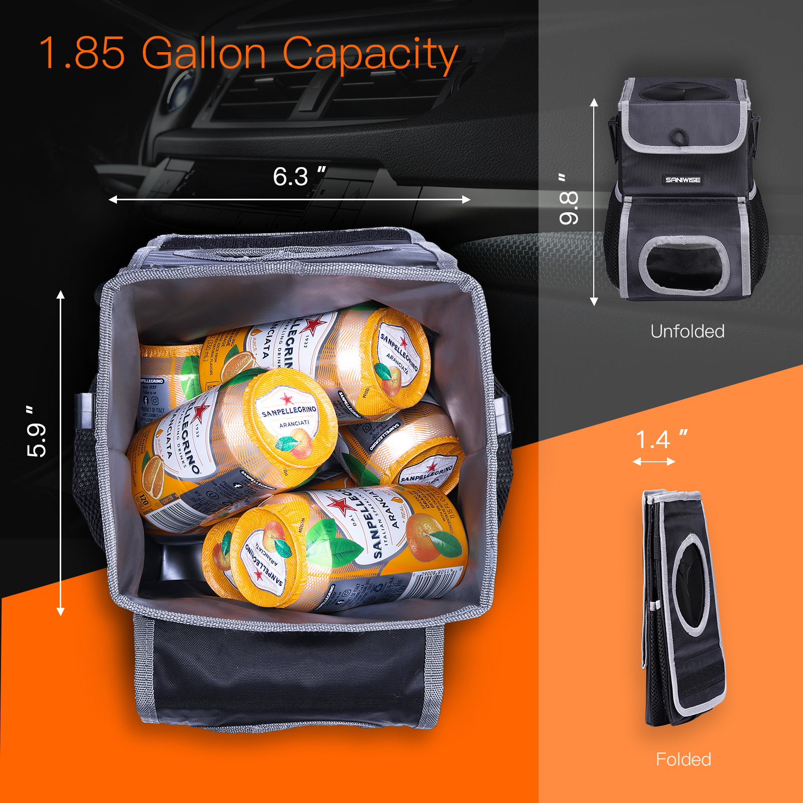 car bin bag trash waterproof small waste bin car trash can car dustbin garbage bag dust seat