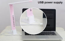 Three Stage Folding Led Desk Lamp With Adjustable Light Sources