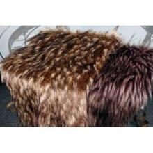 Faded tippy dyeing fake fur