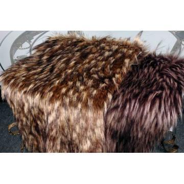 Faded tippy dyeing fake fur