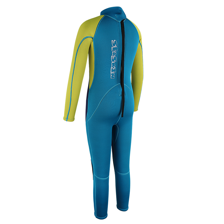 Zeein kinderen 3/2 mm neopreen terug zip fullsuit wetsuit