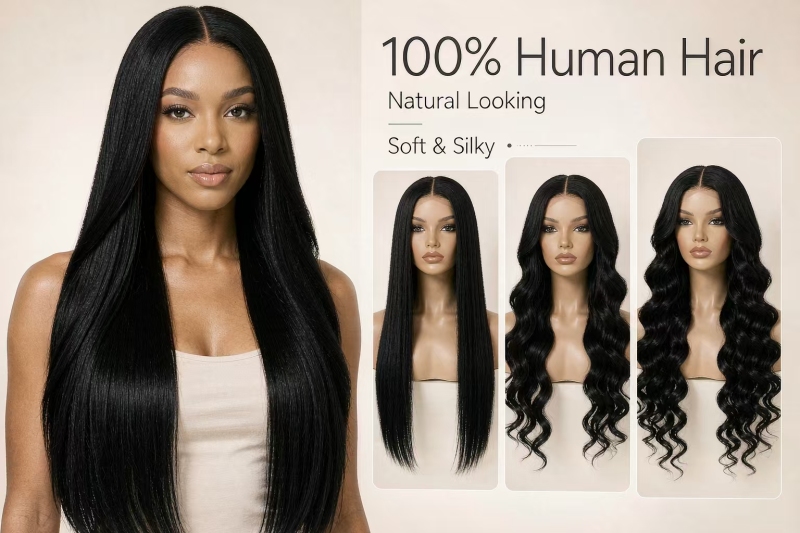 13x4 100% Virgin Human Hair Glueless Pre-Plucked