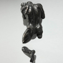 Bronze Matteo Pugliese on wall art sculpture