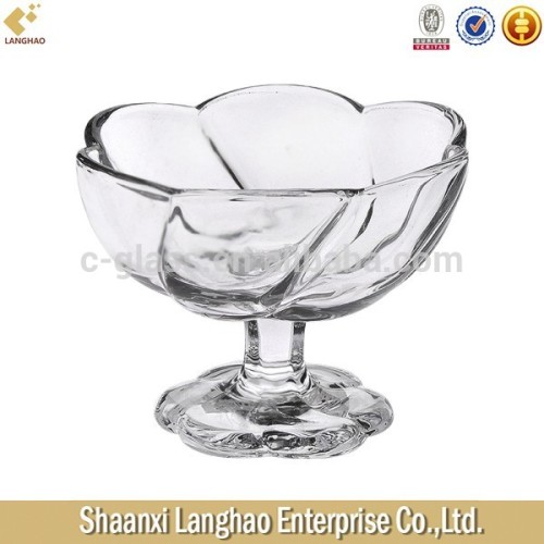 hand pressed glass cup for ice cream