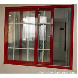 Grill Aluminium Kemasan Kayu Reka Bentuk Tingkap Gelangsar