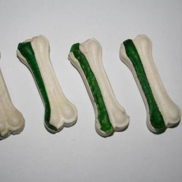 Bleached Porkhide Bone with Chlorophyll