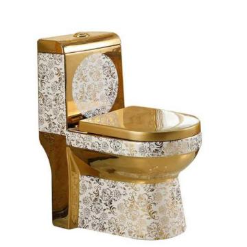 Bathroom Sets Ceramic Washdown One Piece gold Toilet
