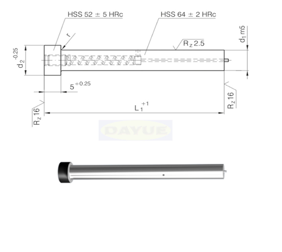 Cutting Punch Iso8020 With Spring Loaded Trigger Pin