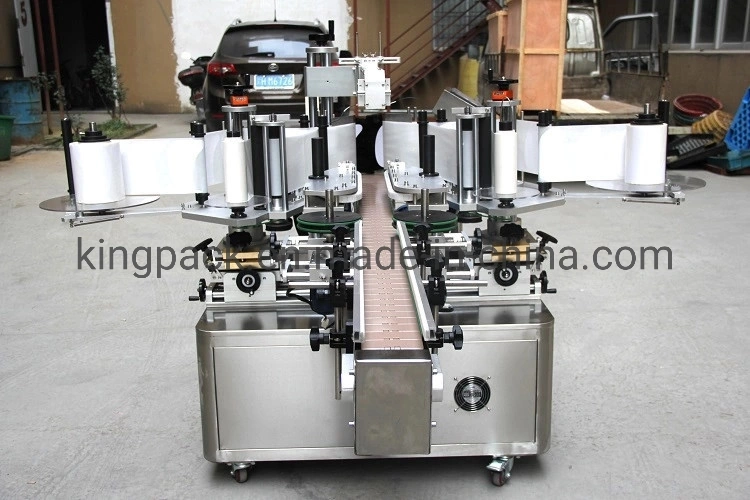 Full Automatic Double Sided Labeling Packing Machine for Flat Bottles