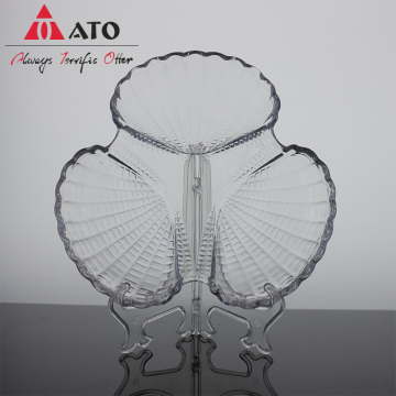Luxury Pearl Shell Accented Glass plate Dinnerware