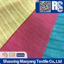 STOCK KNITTED POLY STRIPE ON WEFT DIRECTION HACCI JACQUARD FABRIC